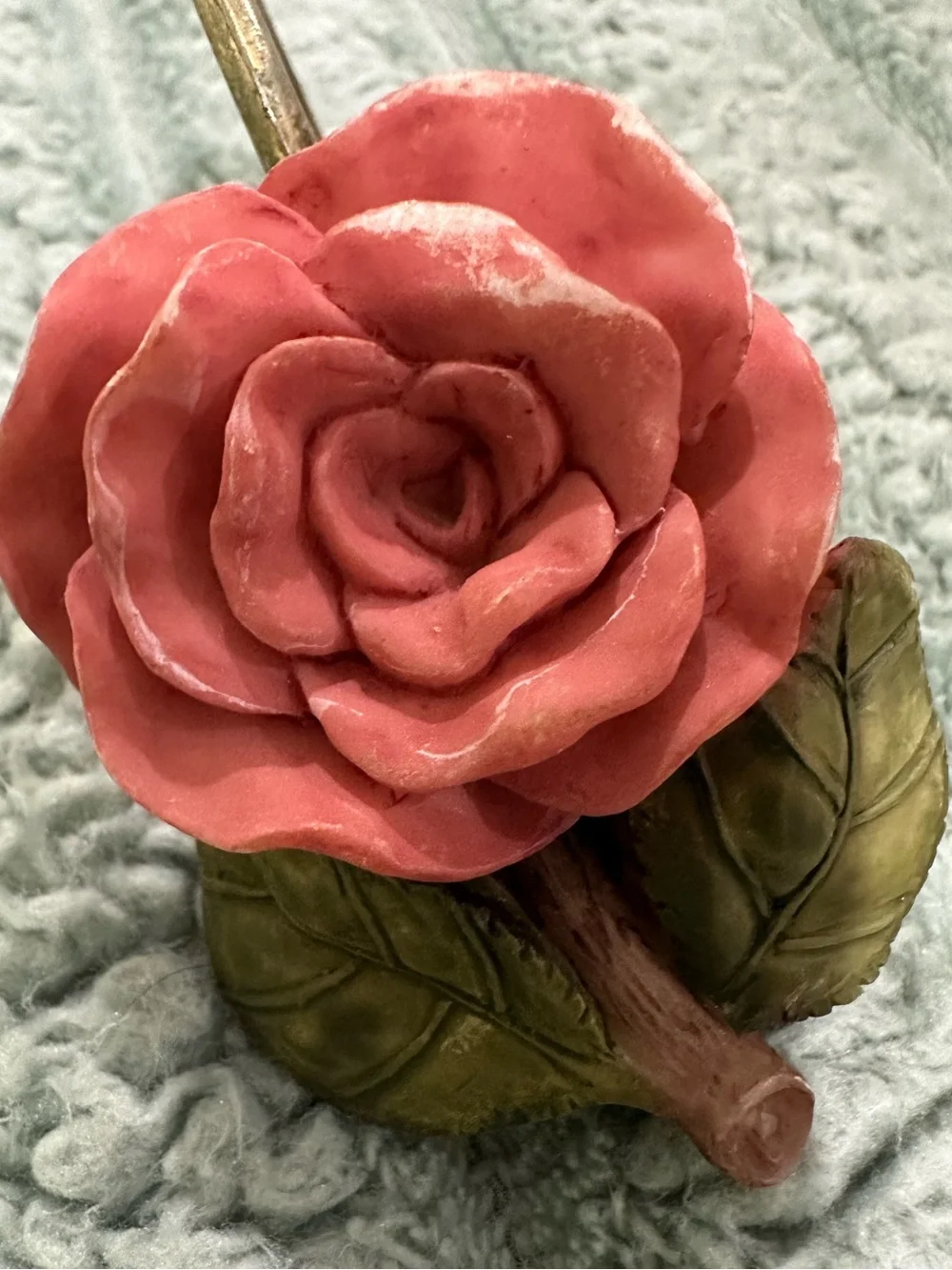 Vintage rose shower curtain hooks coquette Victorian aesthetic (10)